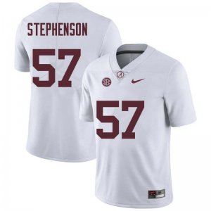 NCAA Men's Alabama Crimson Tide #57 Dwight Stephenson Stitched College Nike Authentic White Football Jersey BG17C20PR